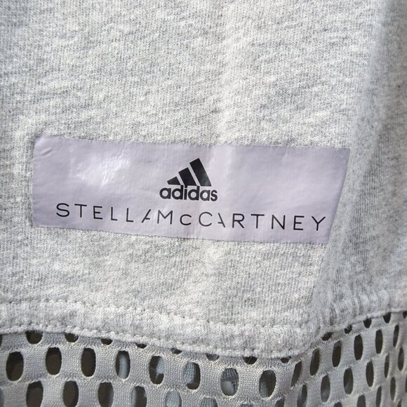 Adidas Stella Mccartney Spell Out Logo Mesh Hem T-Shirt Size S Workout - Picture 8 of 8